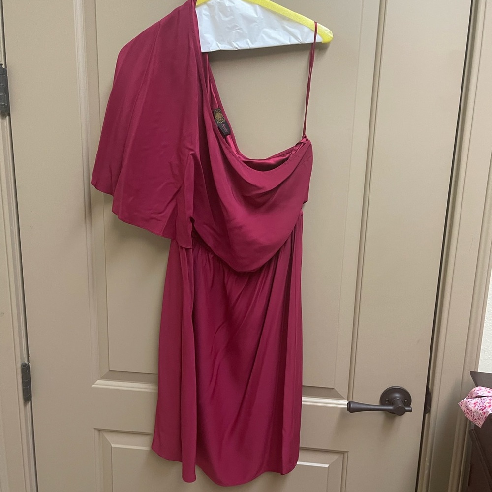 Frock by Tracy Reese drape top one shouldered, silk dress